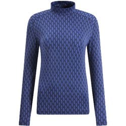 032-22016-40-098 [ゴルフウェア レディース TRIBU シーズンモチーフプリントハイネックシャツ 040（Mサイズ） ネイビー]