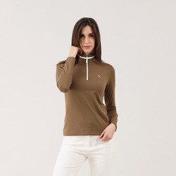 032-22914-40-043 [ゴルフウェア レディース TARRIVE 裏起毛ジップアップシャツ 040（Mサイズ） ブラウン]