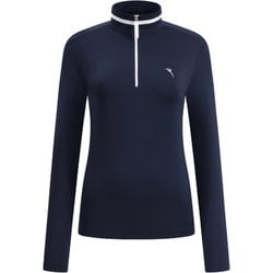 032-22914-40-098 [ゴルフウェア レディース TARRIVE 裏起毛ジップアップシャツ 040（Mサイズ） ネイビー]