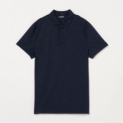 071-22861-46-098 [ゴルフウェアメンズ M27A Bison Regular Jacquard Polo シャツ 046 ネイビー]