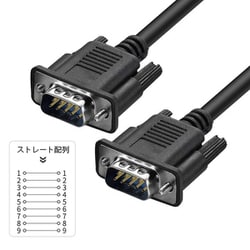 RS-232Cケーブル オスオス ストレート 1.5m DB9-MM15