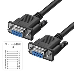 RS-232Cケーブル メスメス ストレート 1.5m DB9-FF15