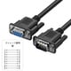 RS-232Cケーブル オスメス ストレート 1.5m DB9-MF15