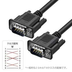 RS-232Cケーブル オスオス クロス 1.5m DB9-MM15C