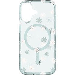 702316373 [ミラノ スナップ グリーン雛菊花柄 iPhone 16 プレミアムスマホケース 黄ばみ防止 加工 4m落下試験合格 MagSafe対応 ダイヤモンドより強力な炭素原子グラフェン＋SGDsリサイクル材 米軍MIL規格標準品]