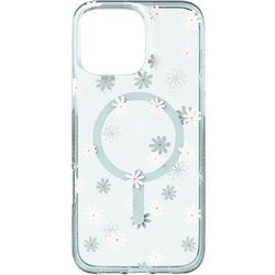 702316376 [ミラノ スナップ グリーン雛菊花柄 iPhone 16 Pro Maxプレミアムスマホケース 黄ばみ防止 加工 4m落下試験合格 MagSafe対応 ダイヤモンドより強力な炭素原子グラフェン＋SGDsリサイクル材 米軍MIL規格標準品]
