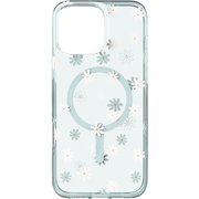 702316376 [ミラノ スナップ グリーン雛菊花柄 iPhone 16 Pro Maxプレミアムスマホケース 黄ばみ防止 加工 4m落下試験合格 MagSafe対応 ダイヤモンドより強力な炭素原子グラフェン＋SGDsリサイクル材 米軍MIL規格標準品]