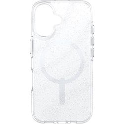 702316389 [ミラノ スナップ 銀輝グリッター iPhone 16 プレミアムスマホケース 4m落下試験合格 MagSafe対応 黄ばみ防止 クリアケース ダイヤモンドより強力な炭素原子グラフェン＋SGDsリサイクル材 米軍MIL規格標準品]