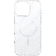 702316392 [ミラノ スナップ 銀輝グリッター iPhone 16 Pro Max プレミアムスマホケース 4m落下試験合格 MagSafe対応 黄ばみ防止 クリアケース ダイヤモンドより強力な炭素原子グラフェン＋SGDsリサイクル材 米軍MIL規格標準品]