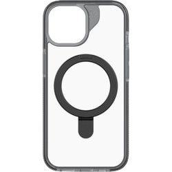 702313093 [サンタクルーズ スナップ リングキックスタンド クリア ブラック iPhone15 プレミアムスマホケース4m落下試験合格 MagSafe対応 黄ばみ防止 クリアケース ダイヤモンドより強力な炭素原子グラフェン＋リサイクル材 米軍MIL規格標準品]