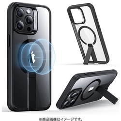 ESR Boost Flickstand Case （HaloLock） for iPhone 15 Pro Max-Clear Balck [iPhone 15 Pro Maxケース専用 Magsafe Boostフリックスタンドケース]