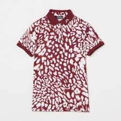 072-22841-36-068 [ゴルフウェアレディース W06A Tour Tech Print Polo シャツ 036 ボルドー]