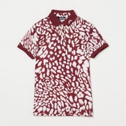 072-22841-36-068 [ゴルフウェアレディース W06A Tour Tech Print Polo シャツ 036 ボルドー]