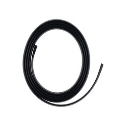 粘着付 軟質Uカバー 黒 3mm用 2m巻 1838