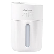 倒れても水がこぼれにくい 充電式コードレス上部給水加湿器 ホワイト PBAHF004-WH