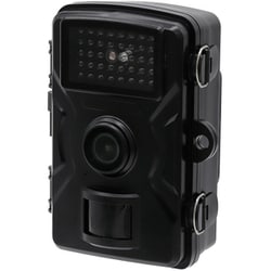 防犯カメラ ファミラ 赤外線無人撮影カメラ IP66 人・物検知 2インチモニター搭載 電池式 マイクロSDカード32GB付き FL04335