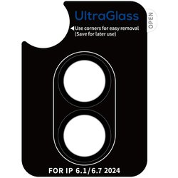 X00FX2043 [UltraGlass Camera Lens Protection iPhone 16/16 Plus用 Black]