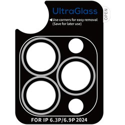 X00FX2046 [UltraGlass Camera Lens Protection for iPhone 16 Pro/16 Pro Max用 Sliver]