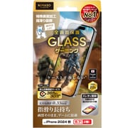 NI-G1-16BEK1 [iPhone 16 Plus用 ガラスフィルム ゲーミング特化 光沢 全画面保護 ガイド枠付き]