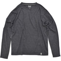JP 140 アクティブ ロングスリーブ Tシャツ SNUJ10063 163 Charcoal Grey Mサイズ [フィットネス 長袖シャツ ユニセックス]