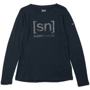 アラベスク ロングスリーブ SNWP04044 W87 BLUEBERRY/FEATHER GREY Sサイズ [フィットネス ヨガ シャツ レディース]