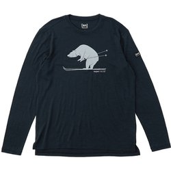 スキー カール Tシャツ SNMP02066 X05 BLUEBERRY/VAPOR GREY Lサイズ [フィットネス 長袖シャツ メンズ]