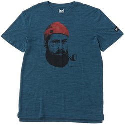 SN セーラー Tシャツ SNMP01120 24D DEEP SEA MELANGE/ JET BLACK/HIGH RISK RED Mサイズ [フィットネス 半袖シャツ メンズ]