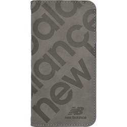 MD75535-4 [iPhone 16用 手帳型ケース スタンプロゴスエード GY]