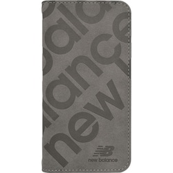 MD75536-4 [iPhone 16 Pro用 手帳型ケース スタンプロゴスエード GY]