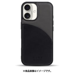 MD75546-1 [iPhone 16用 ケース カードポケットバイカラー BK]