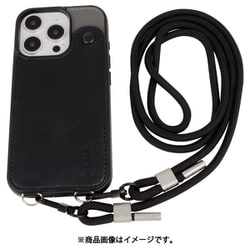 MD75549-1 [iPhone 16 Pro用 背面型ケース ストラップバイカラー BK]
