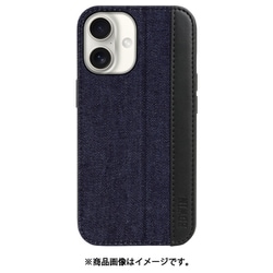 MD75553-1 [iPhone 16用 背面型ケース スタンドデニム ID]