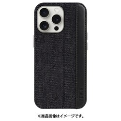MD75554-2 [iPhone 16 Pro用 背面型ケース スタンドデニム BK]