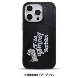 MD75564-1 [iPhone 16 Pro用 背面型ケース ポケット刺繍 BK]
