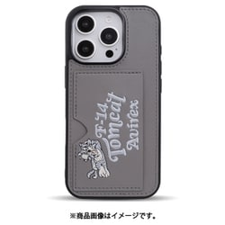 MD75564-2 [iPhone 16 Pro用 背面型ケース ポケット刺繍 GY]