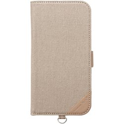 PG-24AFP10BE [iPhone 16用 フリップカバー キャンバス/ベージュ]