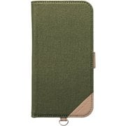 PG-24AFP12GR [iPhone 16用 フリップカバー キャンバス/カーキ]