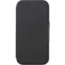 PG-24AGF04BK [iPhone 16用 ガラスフリップケース ナイロンメッシュ調/ブラック]