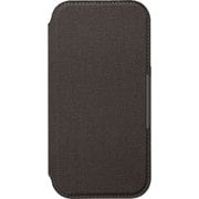 PG-24AGF07GY [iPhone 16用 ガラスフリップケース キャンバス/チャコールグレー]