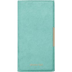 PG-24ACF05BL [iPhone 16用 クリアフリップケース スエード調/ターコイズ]