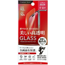 PG-24AGL04GCL [iPhone 16用 液晶保護ガラス 2倍強化/ゴリラガラス 高透明]