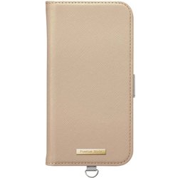 PG-24BFP04BE [iPhone 16 Pro用 フリップカバー サフィアーノ調/ベージュ]