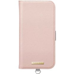 PG-24BFP06PK [iPhone 16 Pro用 フリップカバー サフィアーノ調/ピンク]