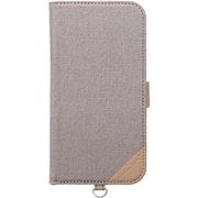 PG-24BFP11GY [iPhone 16 Pro用 フリップカバー キャンバス/ライトグレー]
