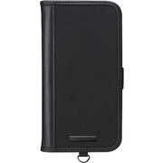 PG-24BFP13BK [iPhone 16 Pro用 フリップカバー ナイロンメッシュ調/ブラック]