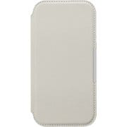 PG-24BGF05GY [iPhone 16 Pro用 ガラスフリップケース サフィアーノ調/グレー]