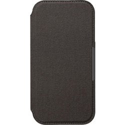PG-24BGF07GY [iPhone 16 Pro用 ガラスフリップケース キャンバス/チャコールグレー]