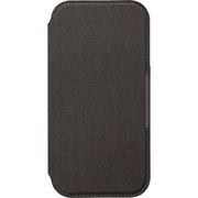 PG-24BGF07GY [iPhone 16 Pro用 ガラスフリップケース キャンバス/チャコールグレー]