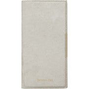 PG-24BCF07GY [iPhone 16 Pro用 クリアフリップケース スエード調/グレー]