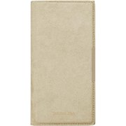 PG-24BCF08BE [iPhone 16 Pro用 クリアフリップケース スエード調/ベージュ]